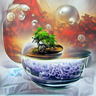 Fantasy Bonsai Tree Inside a Bubble