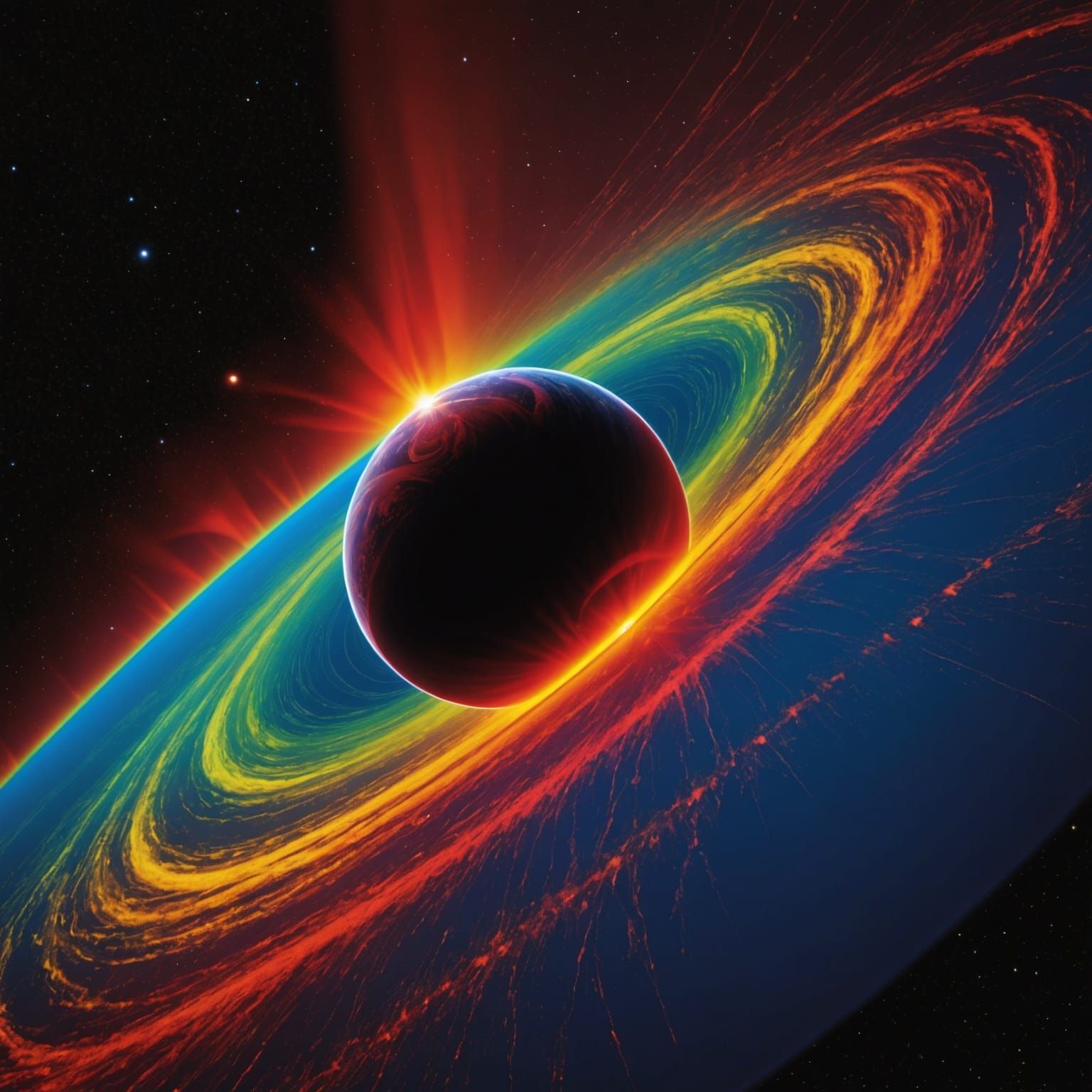 Earth's Magnetosphere in Infrared Color