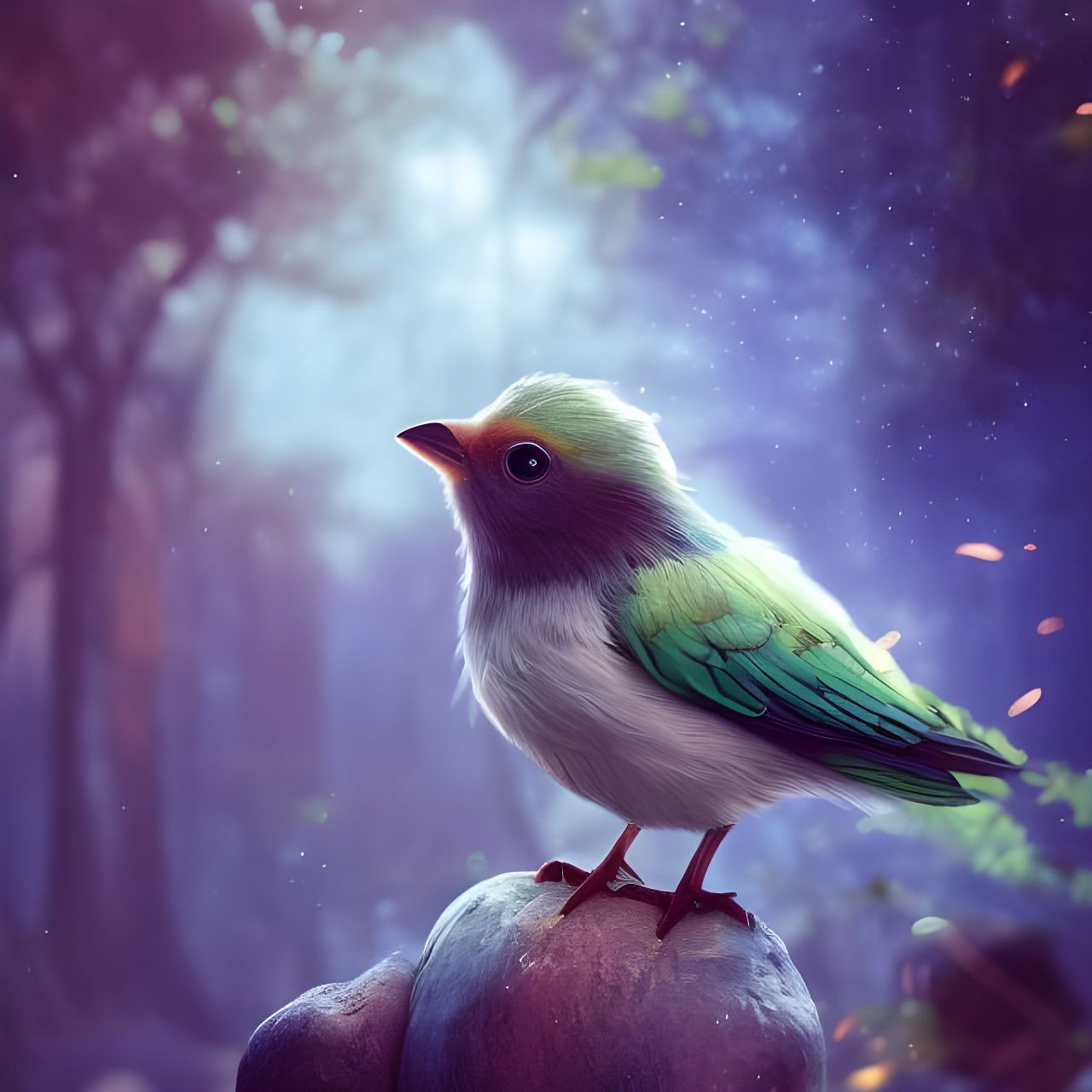 Little fantasy bird