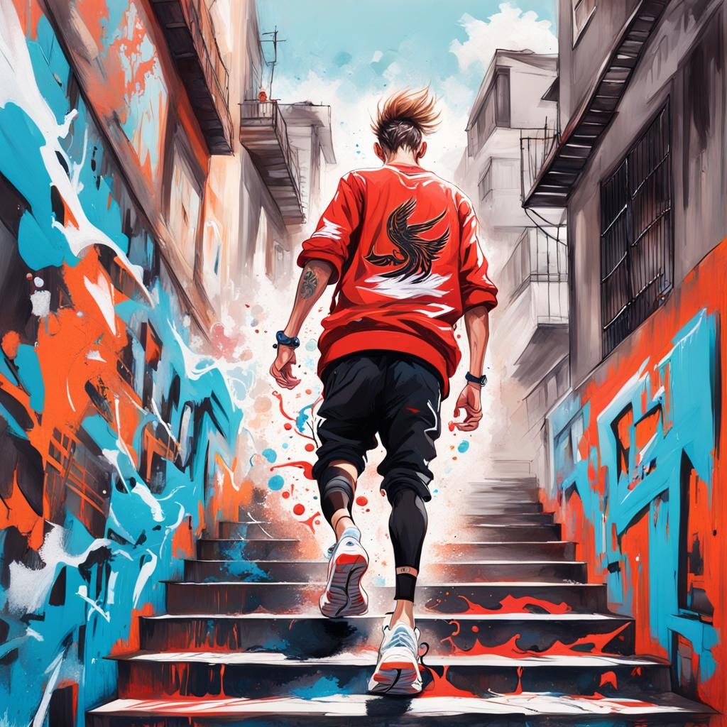 Boy in Liverpool Shirt: Graffiti Street Art