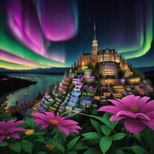 Diverse People in United Cityscape: Hyperrealistic Digital A...