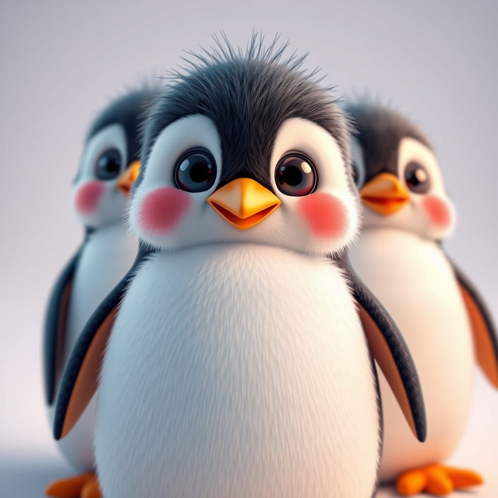 Squishy Pinguins Adore Viewers with Big Wet Eyes