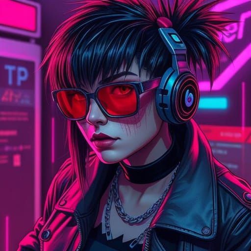 Cyberpunk Carousel for Kids in Hyperrealistic Style