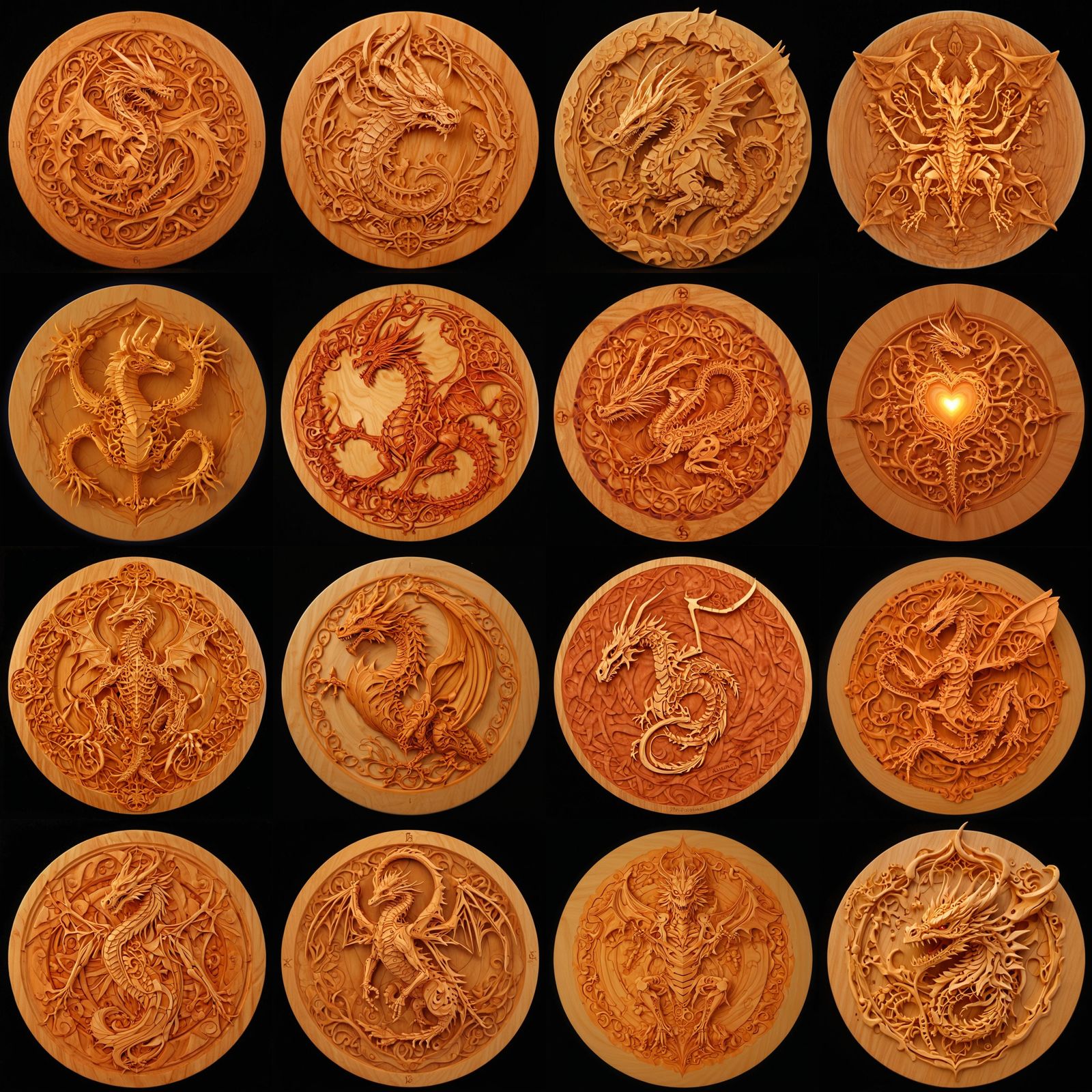 Australian Faunistic Wood Dragon with Druidic Undertones