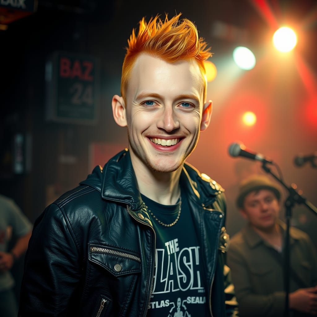 Ginger Mohawk Punk Portrait in Concert