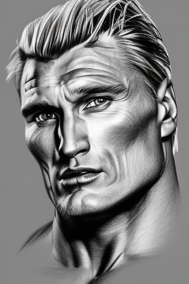 Dolph Lundgren caricature