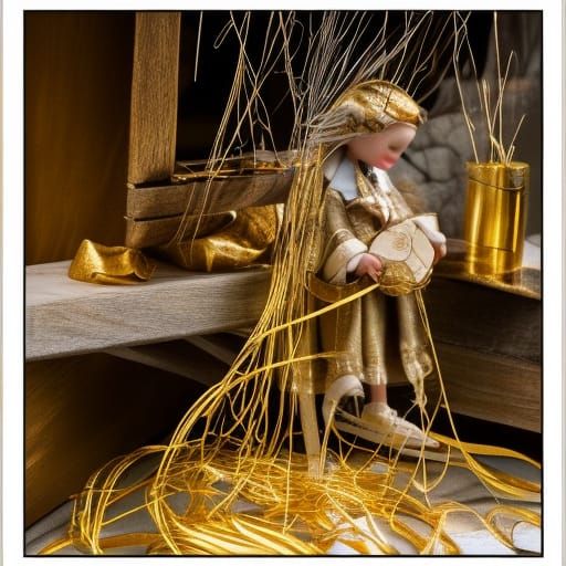 Rumpelstiltskin weaving gold IV