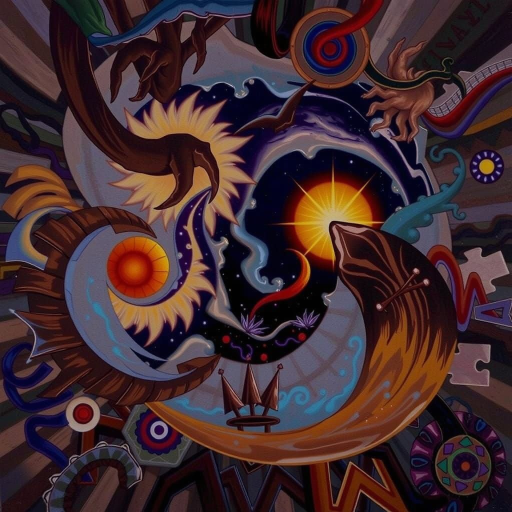 Abstract Swirling Patterns in Dynamic Motion