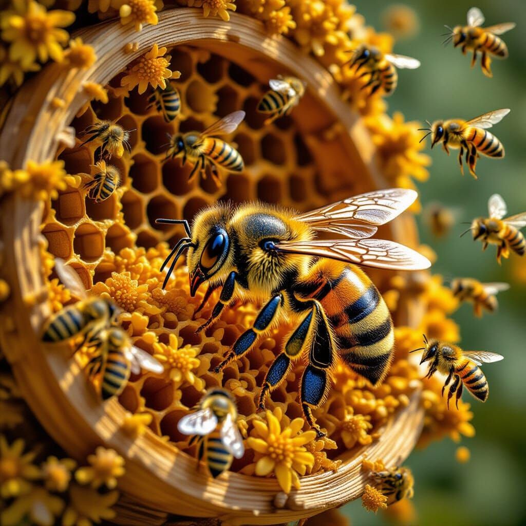 Queen Bee in Secessionist Style