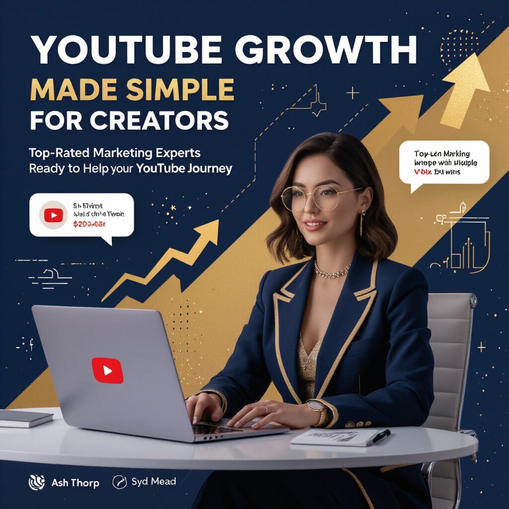 YouTube Growth: Modern Marketing Expert in Futuristic Style