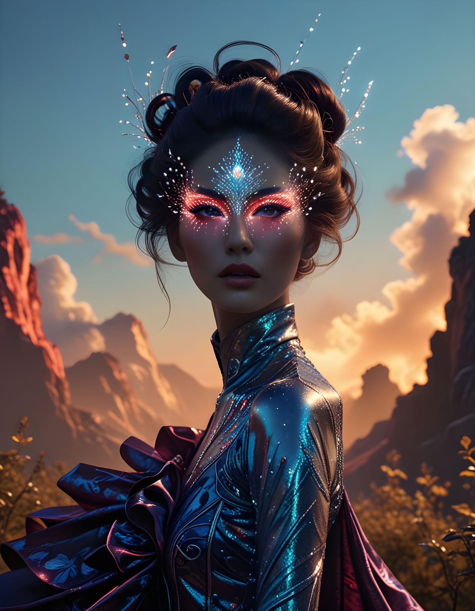 Futuristic Aristocrat with Art Deco Flair