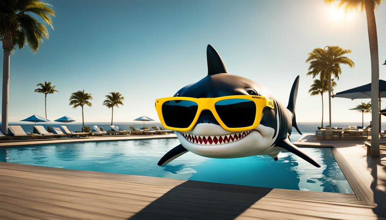 Shark Lifeguard at Country Club Pool in 3D