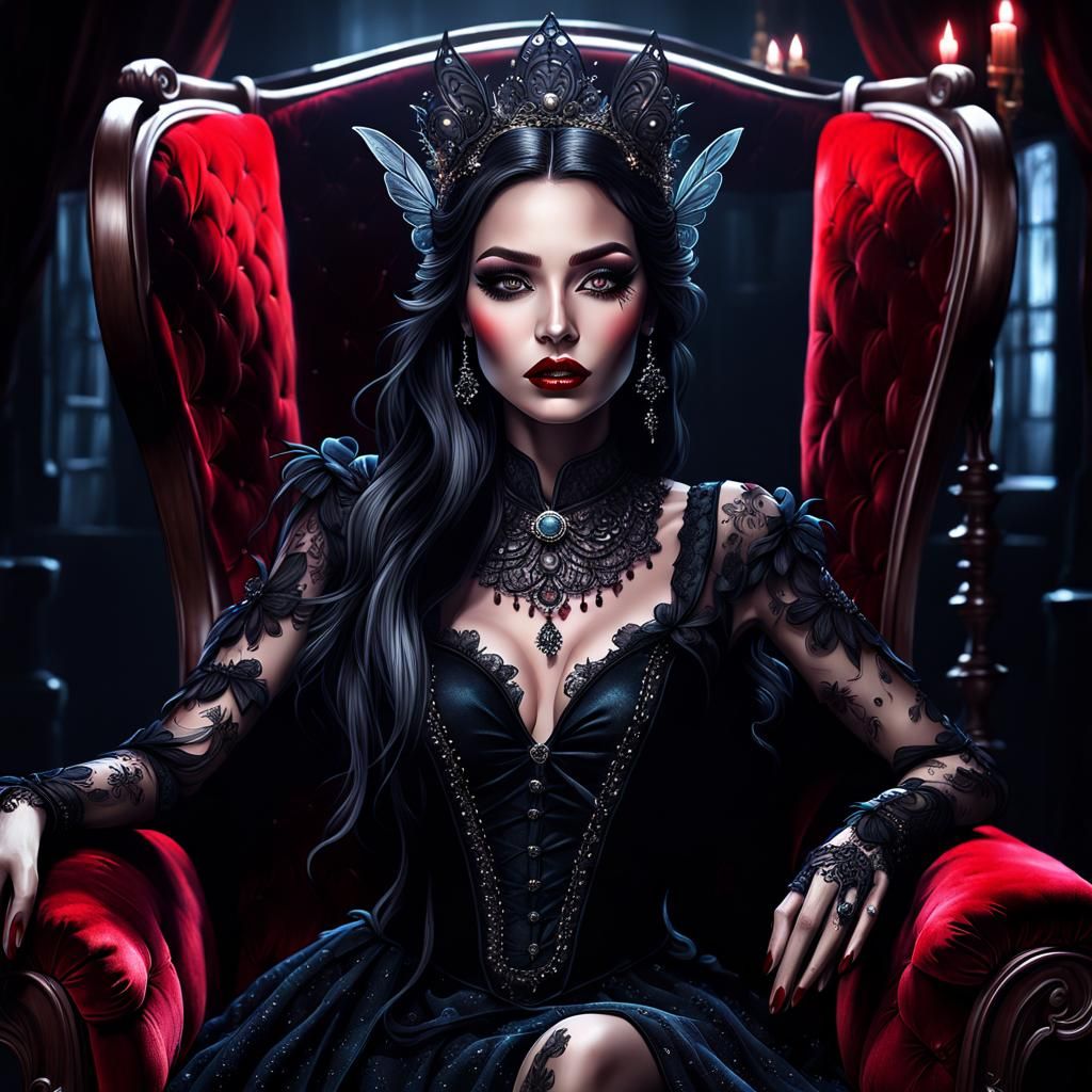 Vampire Queen In Lace Velour