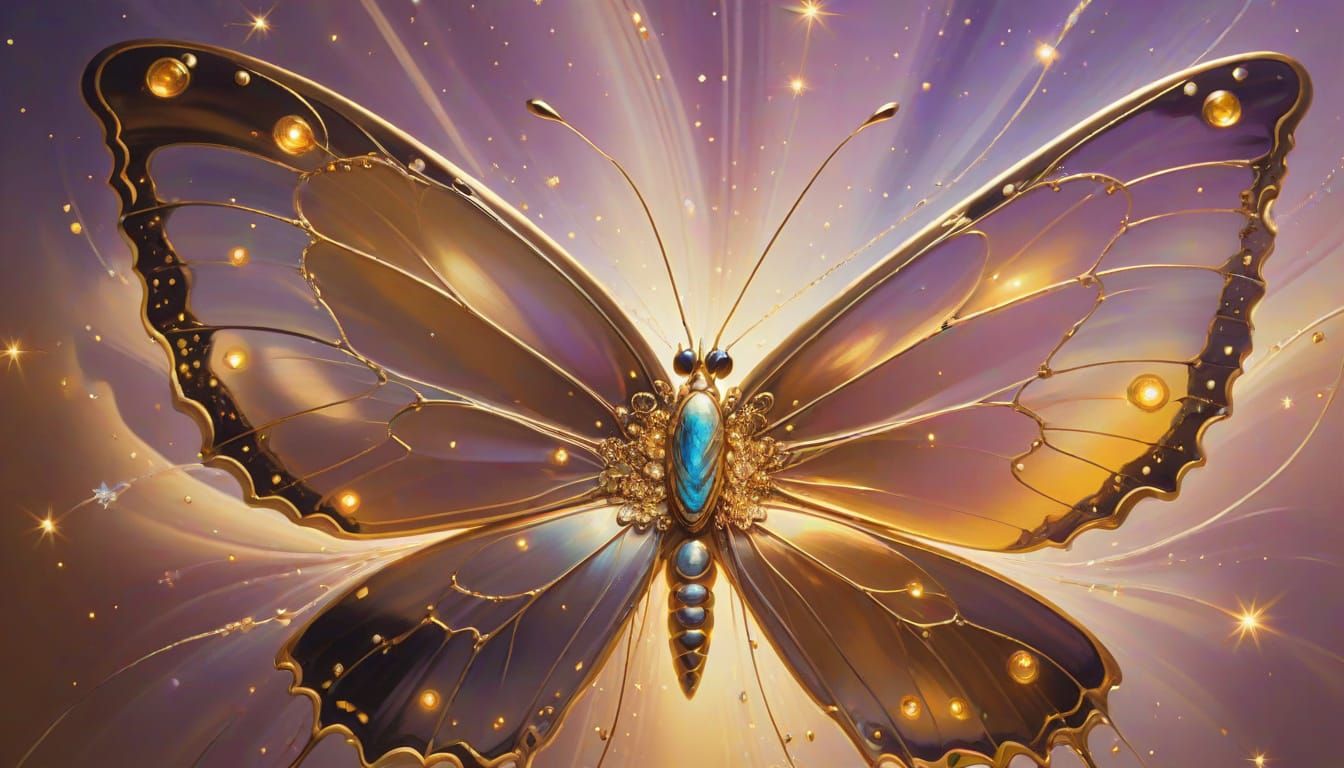 Stardust Butterfly in Surrealist Style