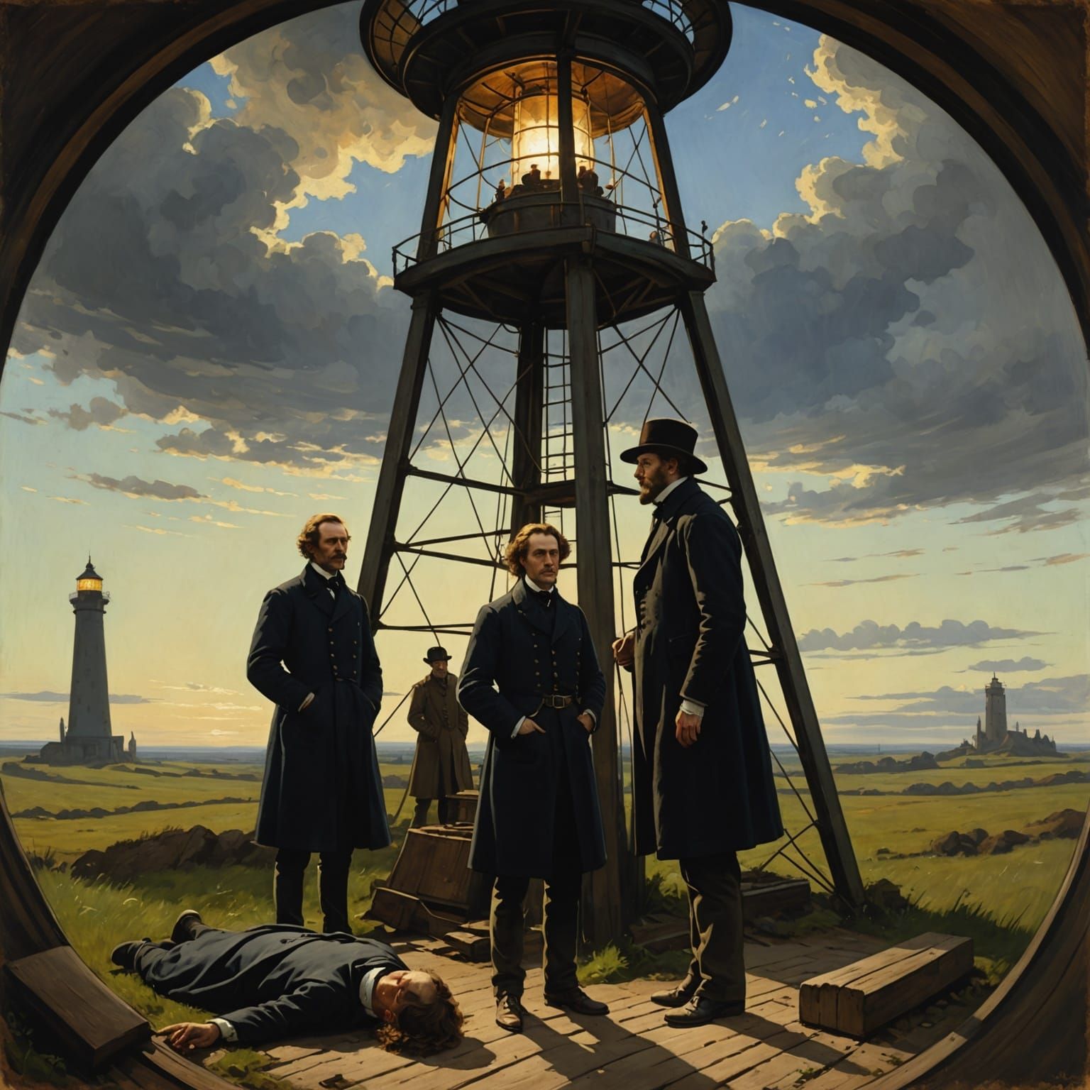 Sherlock Holmes Investigates Lighthouse Murder: Millais Styl...