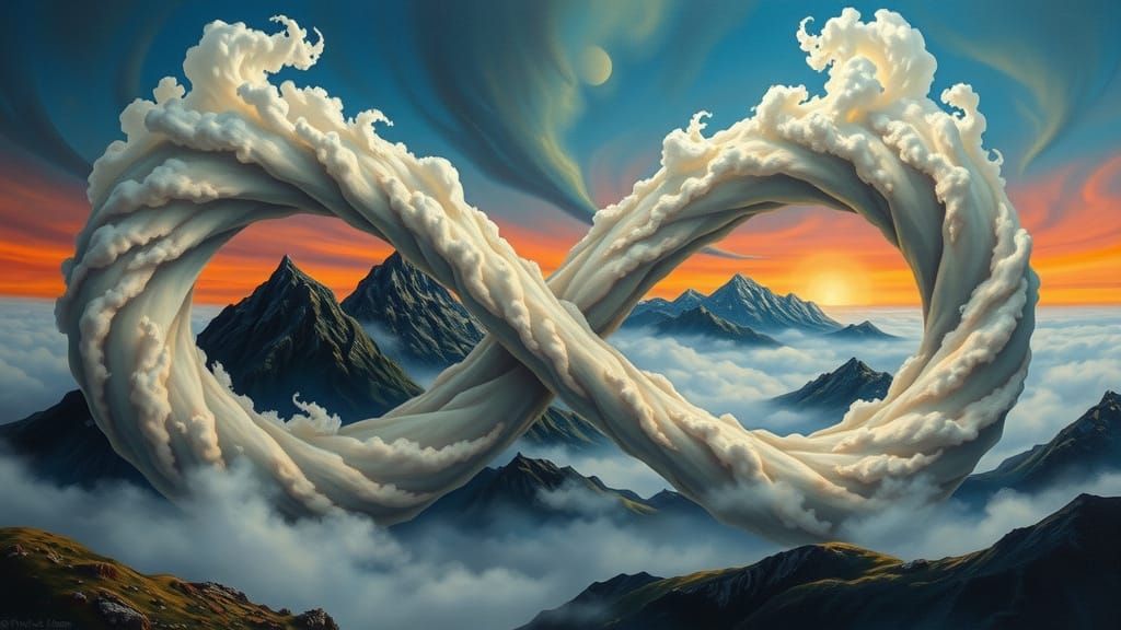 Dreamlike Infinity Landscape in Vibrant Colors