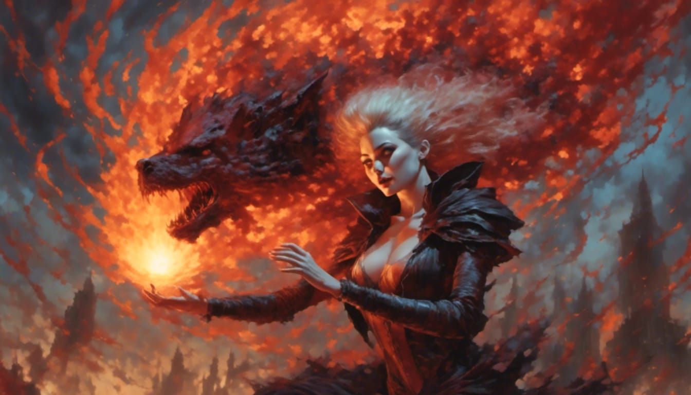 Vampire Battle Mage in Steampunk Style