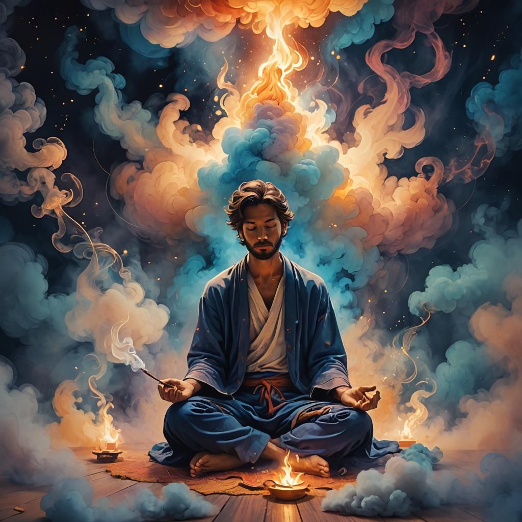 Astral Meditation: A Surreal Digital Illustration