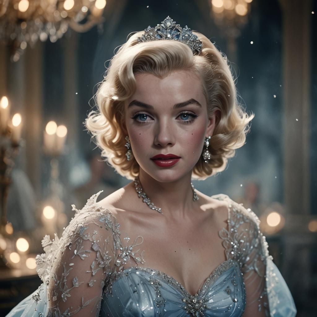Marilyn Monroe as Cinderella, Art Nouveau Style