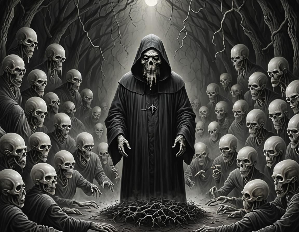 Liches Gathering: A Dark Fantasy Illustration