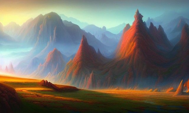 Epic Fantasy Landscape Illustration