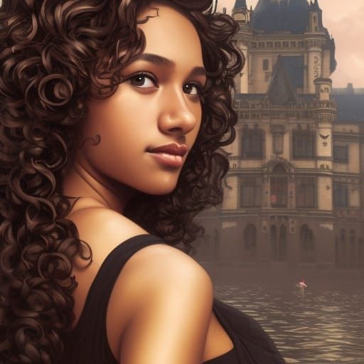 Young Girl in Latex: Hyperdetailed Digital Portrait