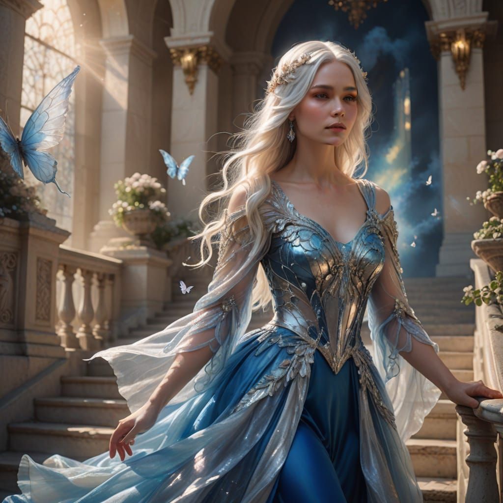 Ethereal Fairy Princess on Grand Staircase