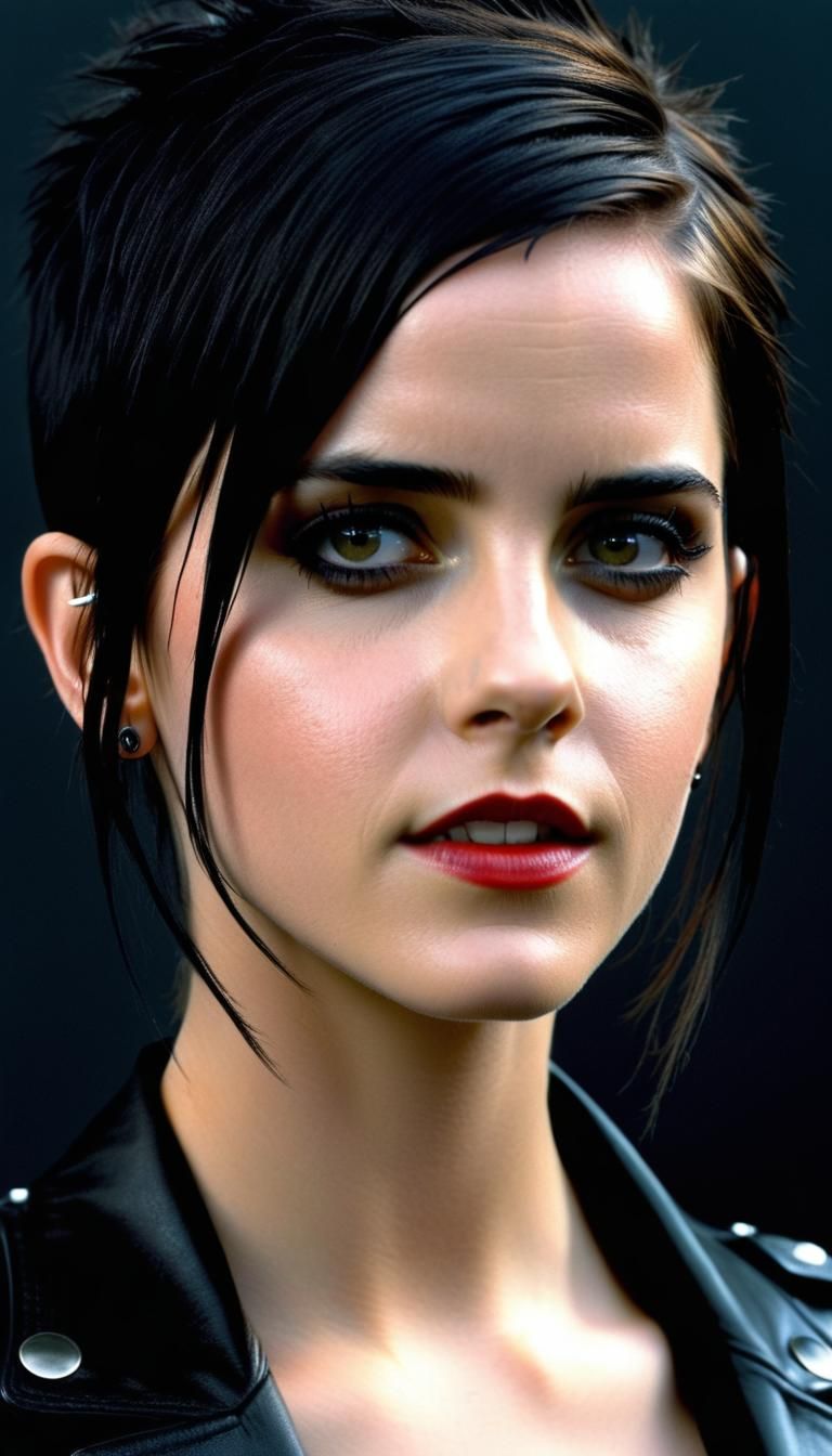 Emma Watson as Lisbeth Salander: Goth Cyberpunk