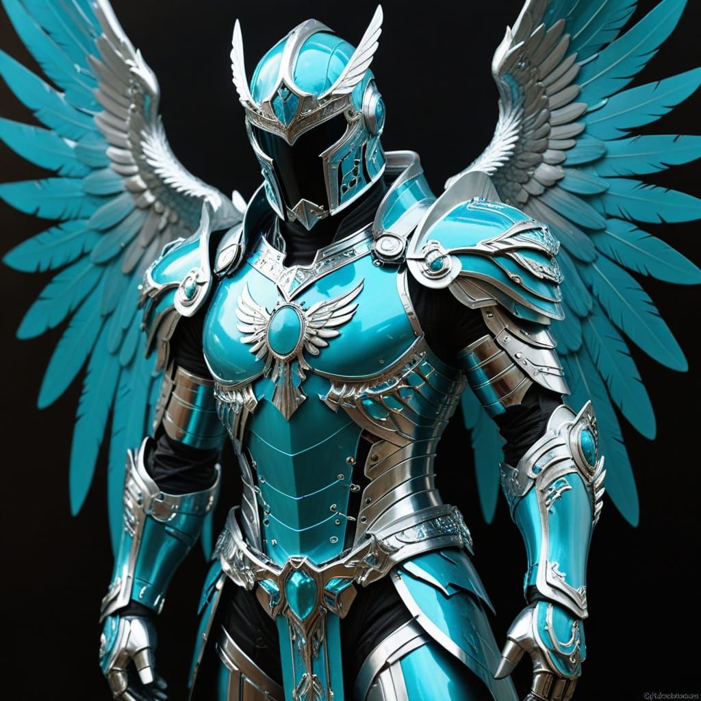 Grand Fantasy General in Shiny Platinum Armor