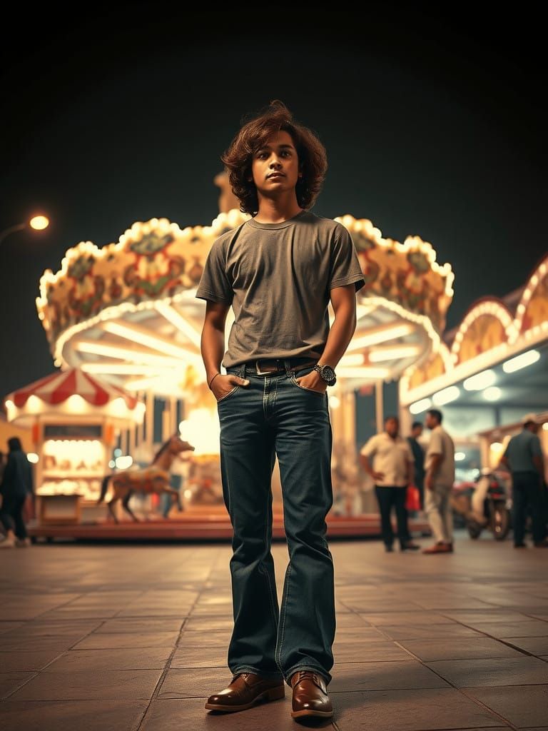 Vintage Indonesian Gentleman Stepping into the Spotlight