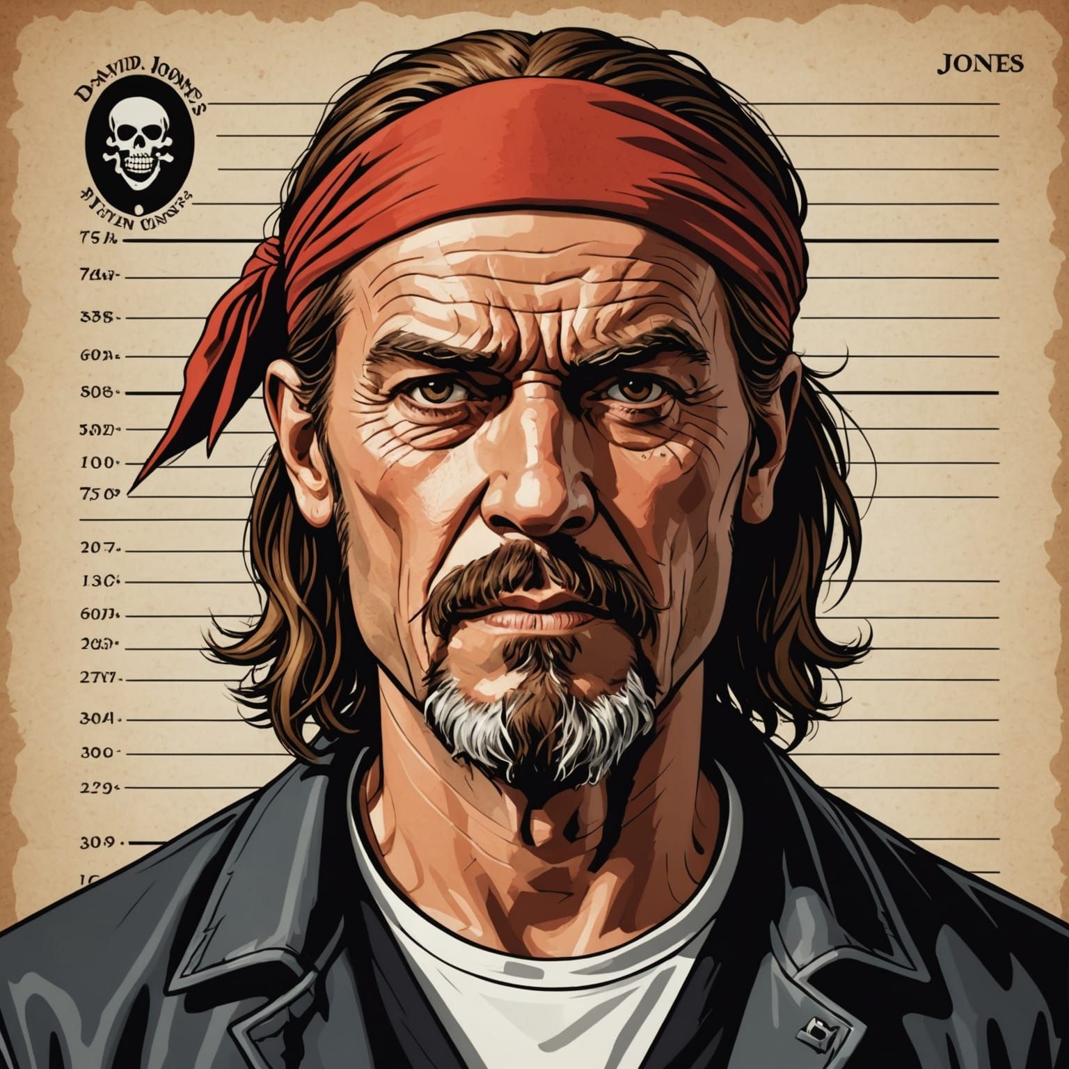 Pirate David Jones: Prisoner Mugshot