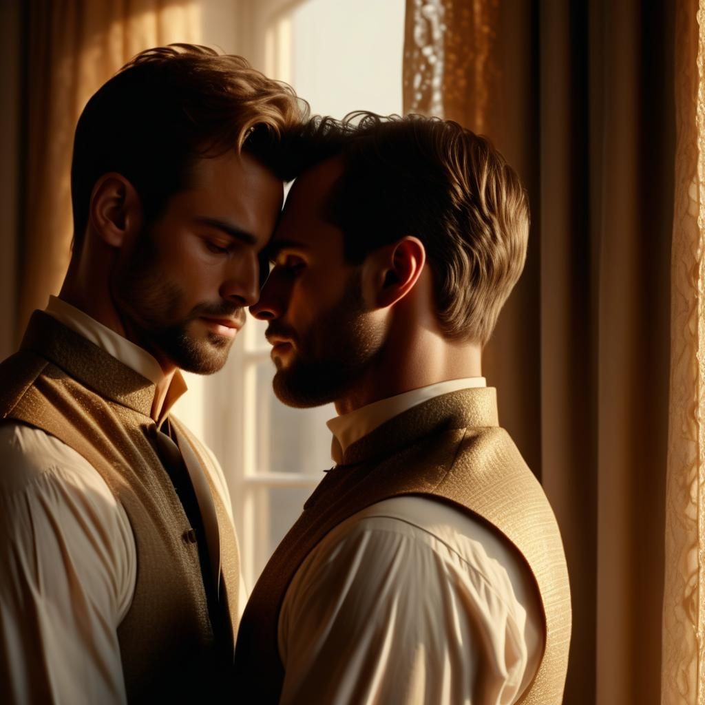 Intimate Embrace: A Romantic Realism Scene