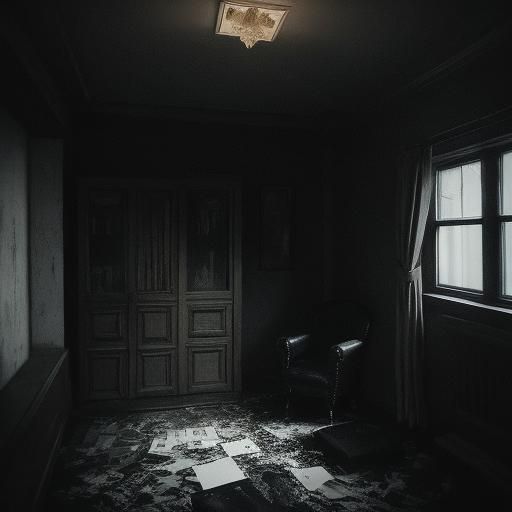 Rainstorm in Apartment: Moody Film Noir Scene