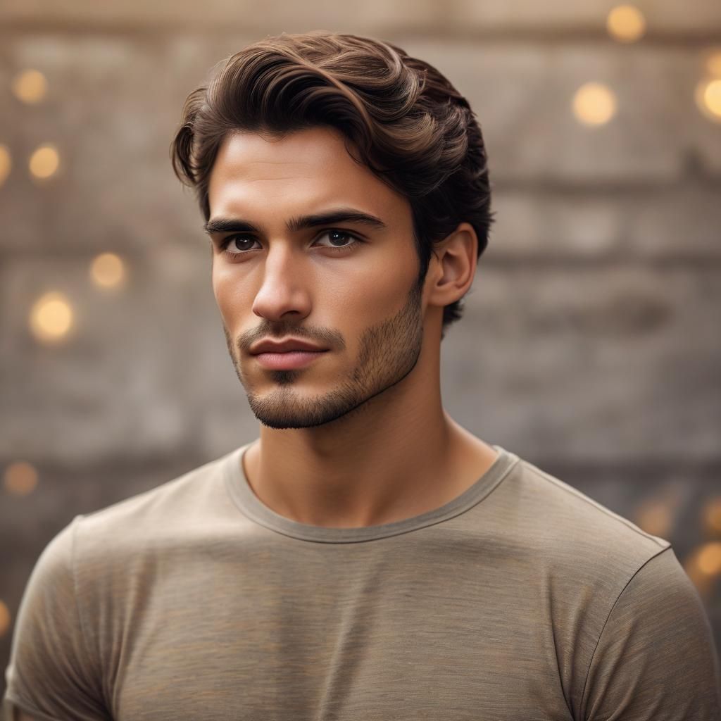 Anime-Style Portrait of Confident Young Man