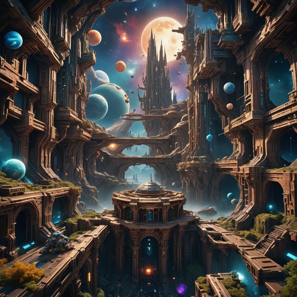 Fantastical Space Concept Art in Deep Color
