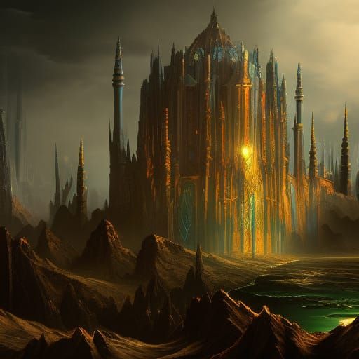 Fantastical Matte Painting in Deep Color
