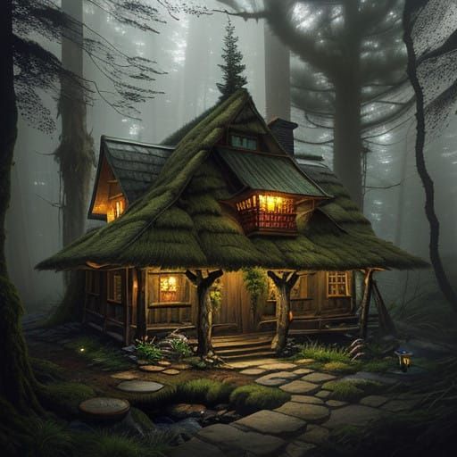 Bearded Woodsman Crafts Cozy Underground Cabin in the Misty ...