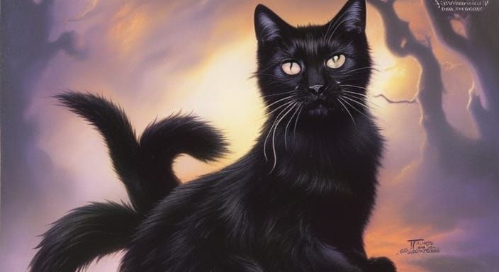 Fantasy Black Cat Concept Art