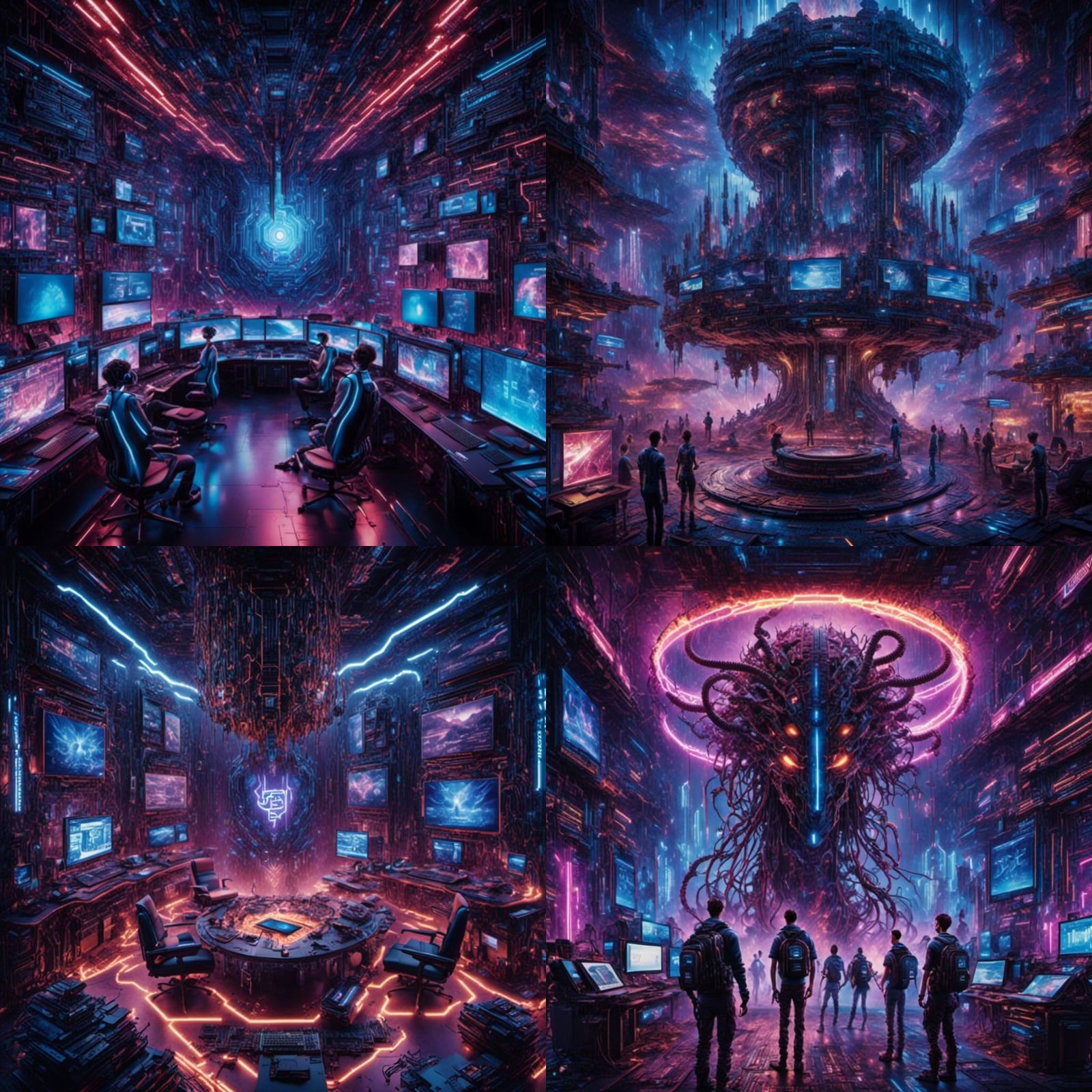 Cyberpunk Cityscape Decayed by Broadcom Disease