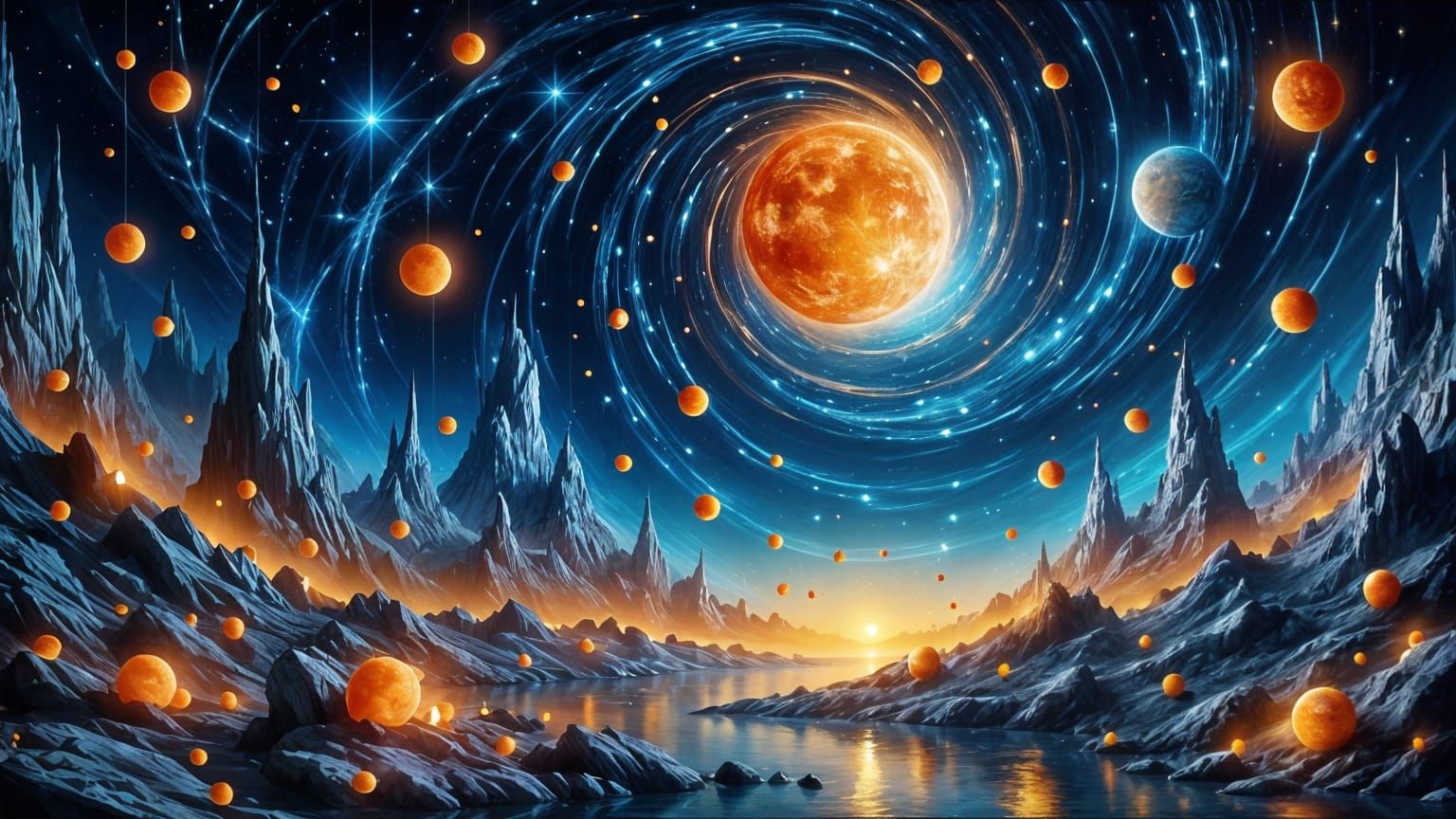 Cosmic Orbs Emerge in a 1958 Nocturnal Sky