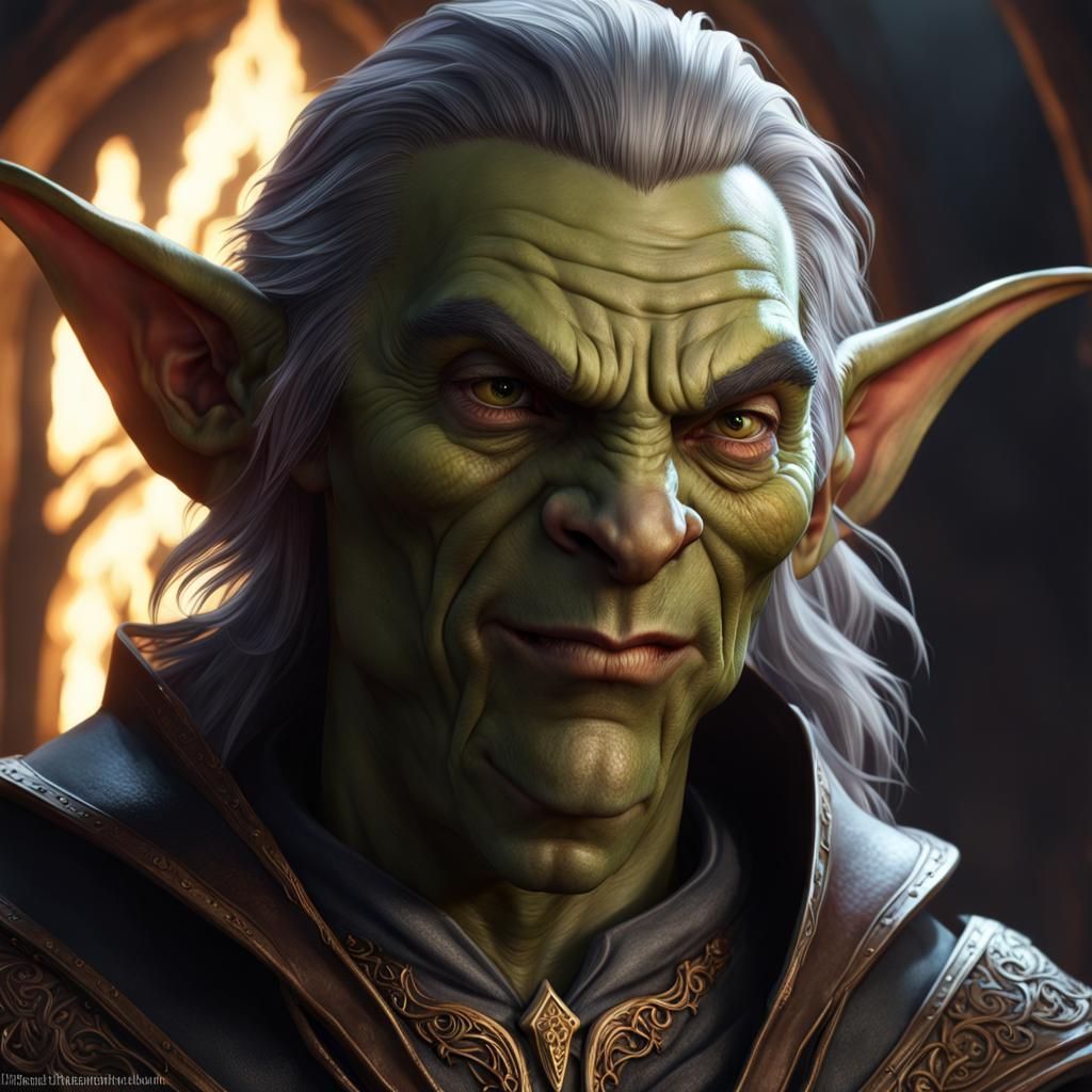 Evil Goblin Portrait in Lord of the Rings Style