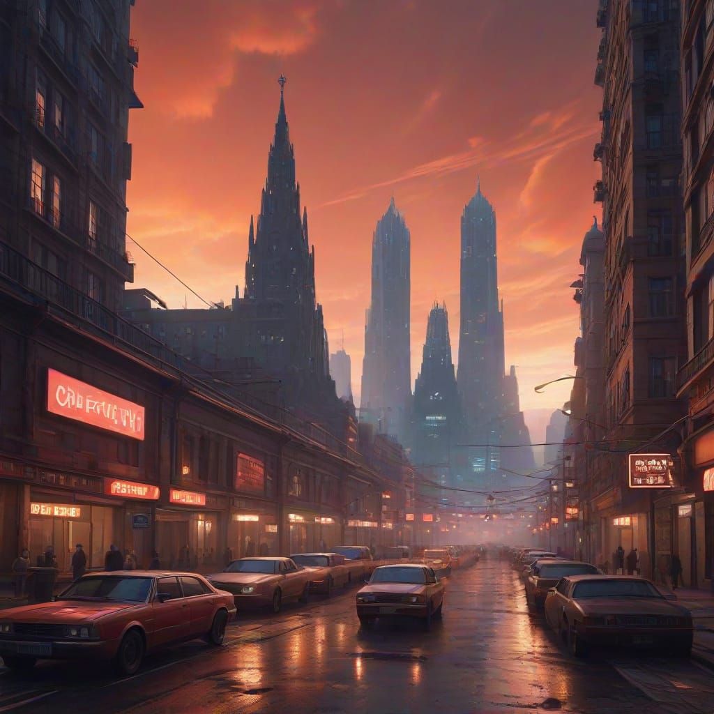 Soviet Cyberpunk Metropolis Unveiled