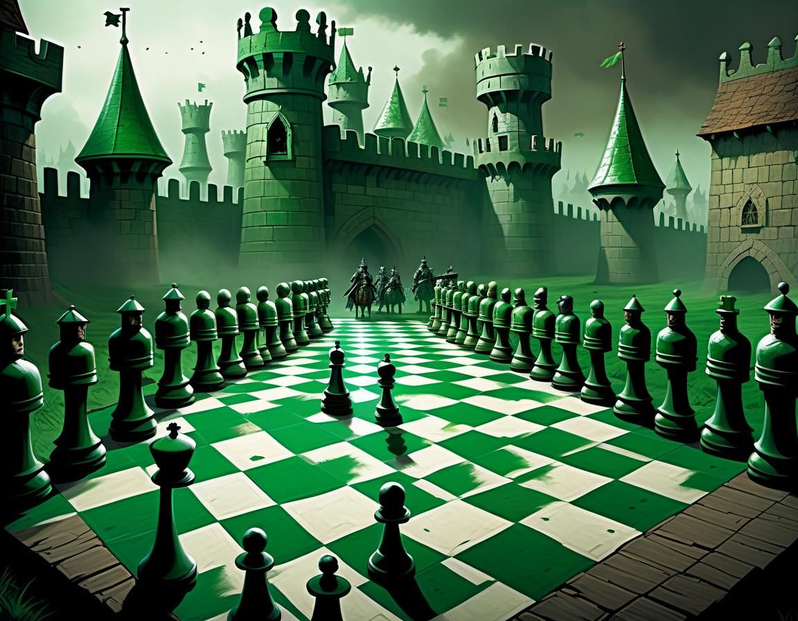 medieval chess battle