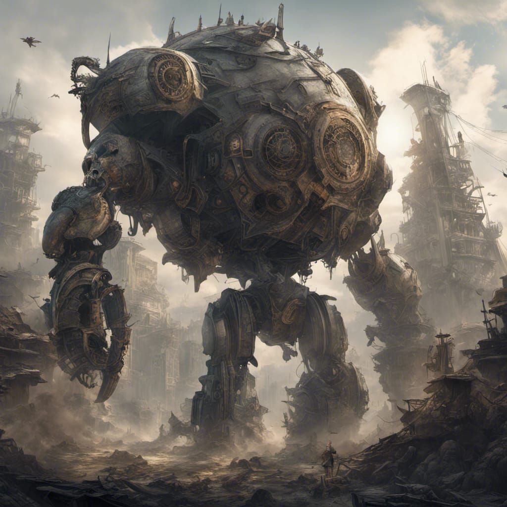 Ocean Bottom: Gigantic Mechanical Creature Protectors