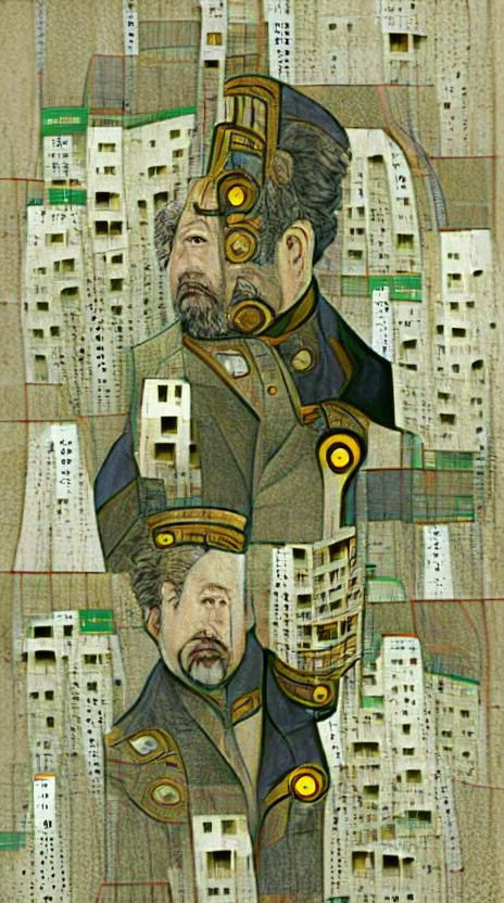 Neo-Tokyo Art Inspired by Klimt and Dieselpunk