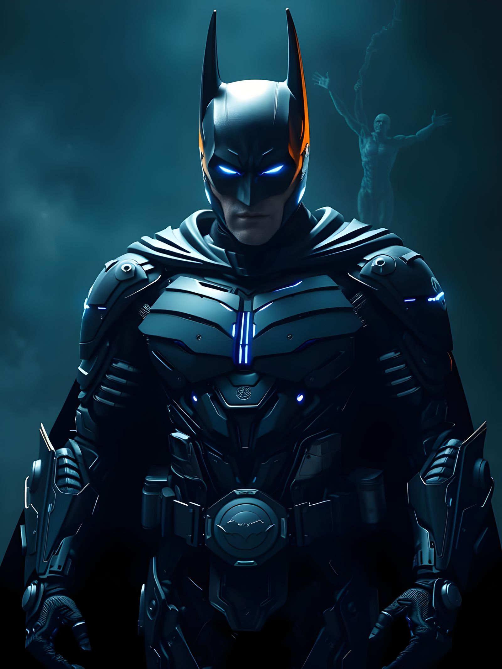 Cyborg Batman in Ominous Dark Future