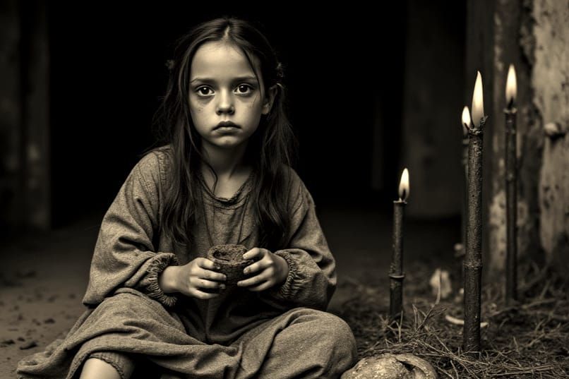 Hyper-Realistic Medieval Girl in Rags