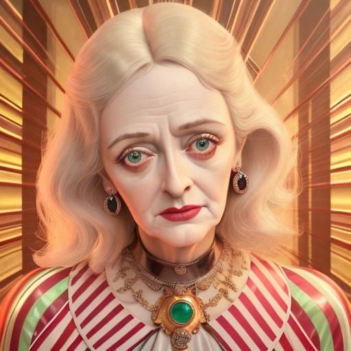 Photorealistic 3D Portrait of Bette Davis