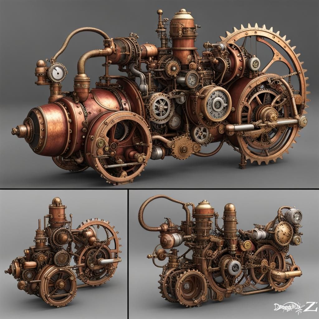 Dragonball Z Steampunk Engine Design