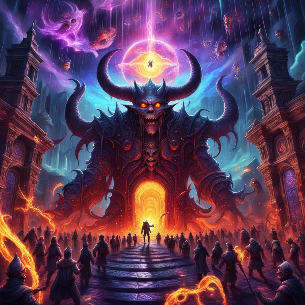 Dark colourful pandemonium, realm of Diablo